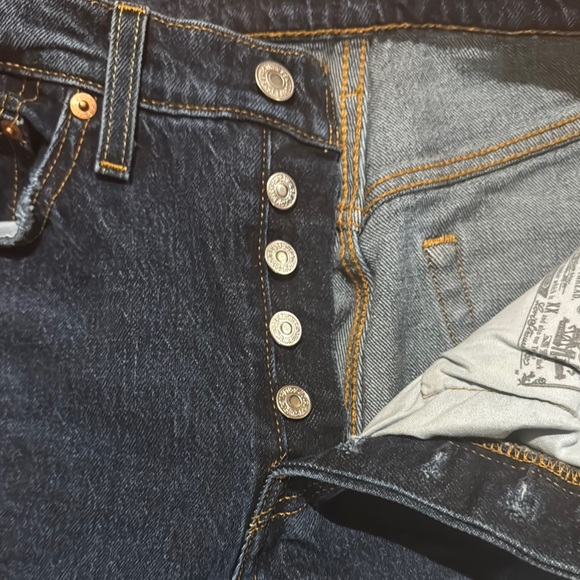 Levi's Dark Wash Button-Fly Jeans - Picture 4 of 9